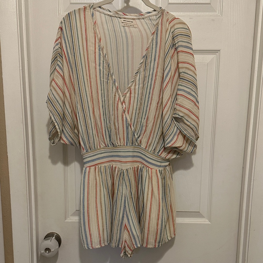 Urban Outfitters Multicolor Striped Romper🌈💕
